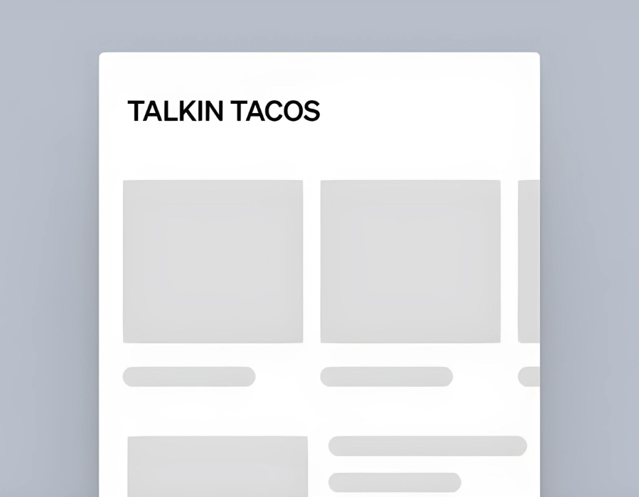 No branded app for Talkin Tacos