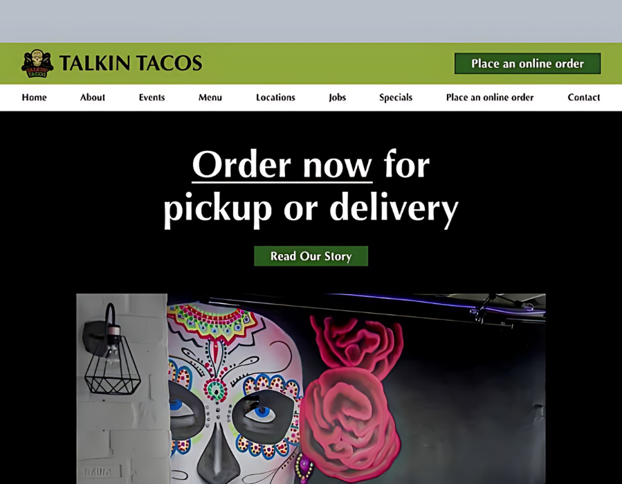 Talkin Tacos Old website