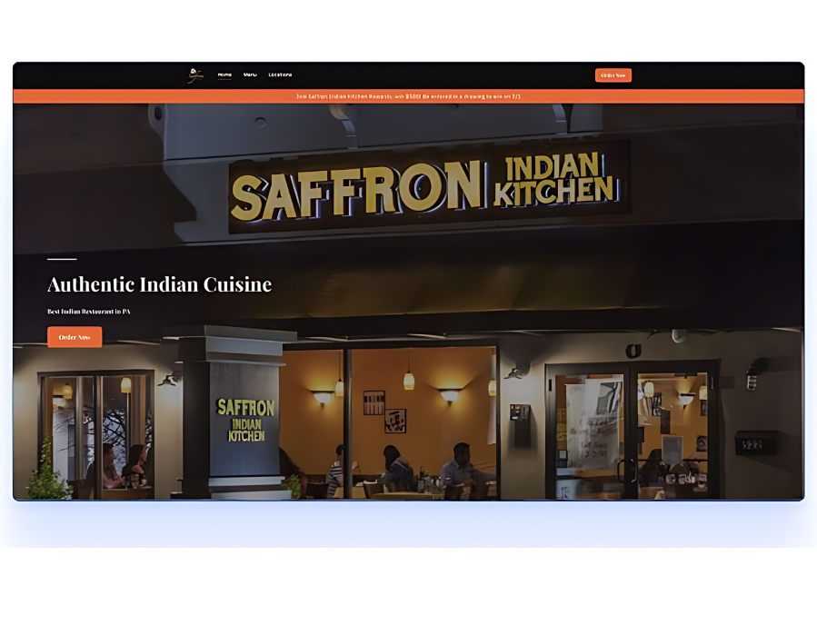 Saffron Indian Kitchen New website